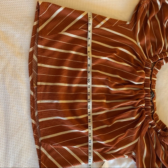 Anthropologie Orange Elodie Stripe Blouse - Picture 7 of 10